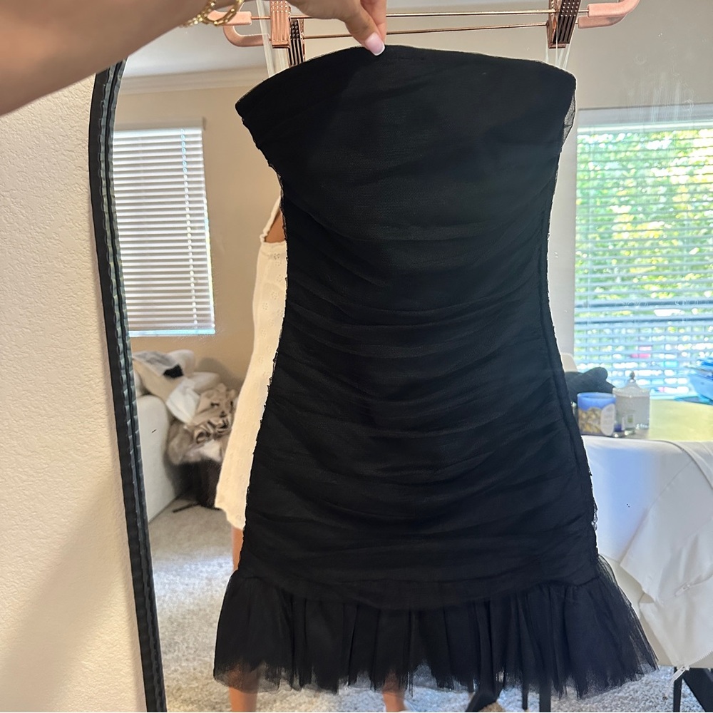 Fashion Nova Black Strapless Dress